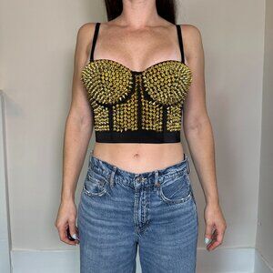 Gold Cone Rave Festival Top Size Medium